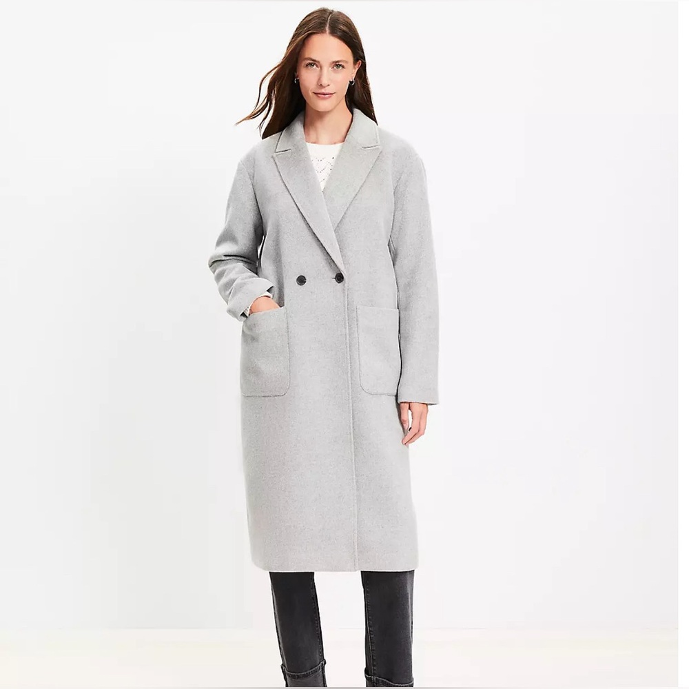 Lift Long Grey Peacoat